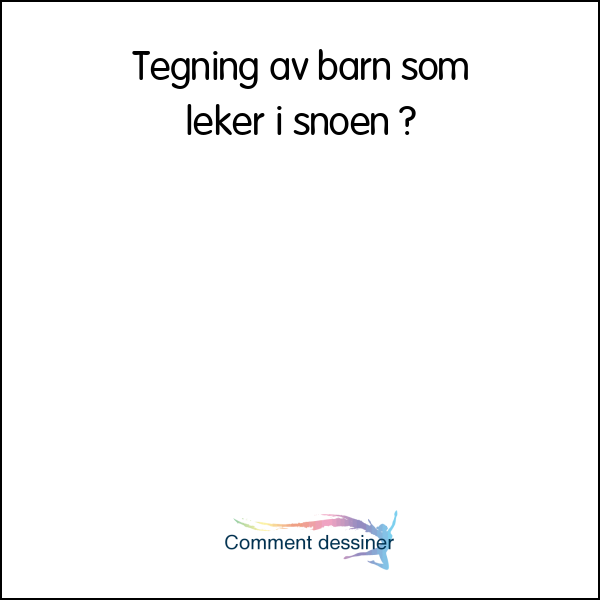 Tegning av barn som leker i snøen